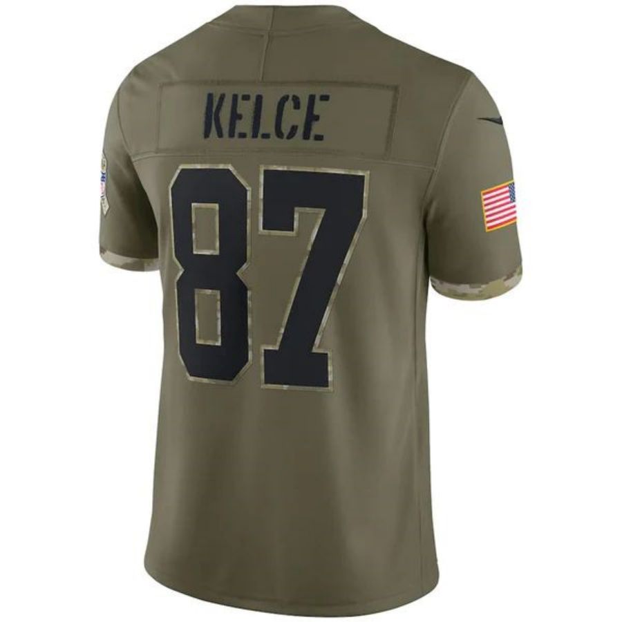 Custom #87 Olive 2022 KC Football Shirt Top