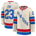 Adam Fox New York Rangers 2026 NHL Winter Classic Premium Jersey - Beige