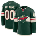 Custom Minnesota Wild Home Premium Jersey - Green