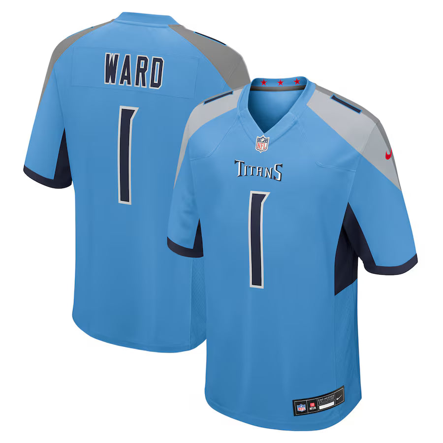 Cameron Ward Tennessee Titans Jersey - Light Blue