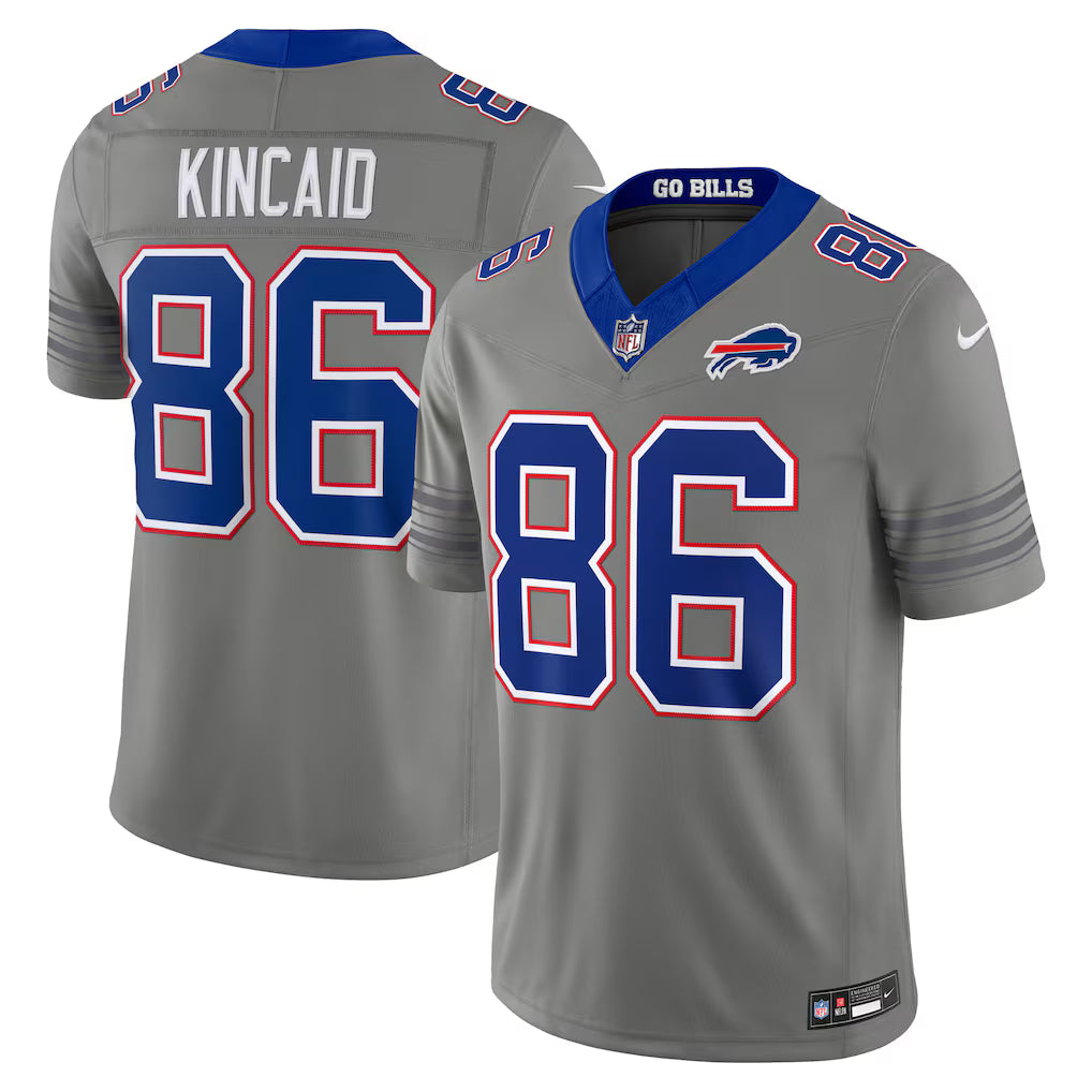 Dalton Kincaid Buffalo Bills Nickel City Jersey - Gray