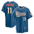 Jackson Chourio Milwaukee Brewers 2026 City Connect Stadium Jersey - Mineral Blue