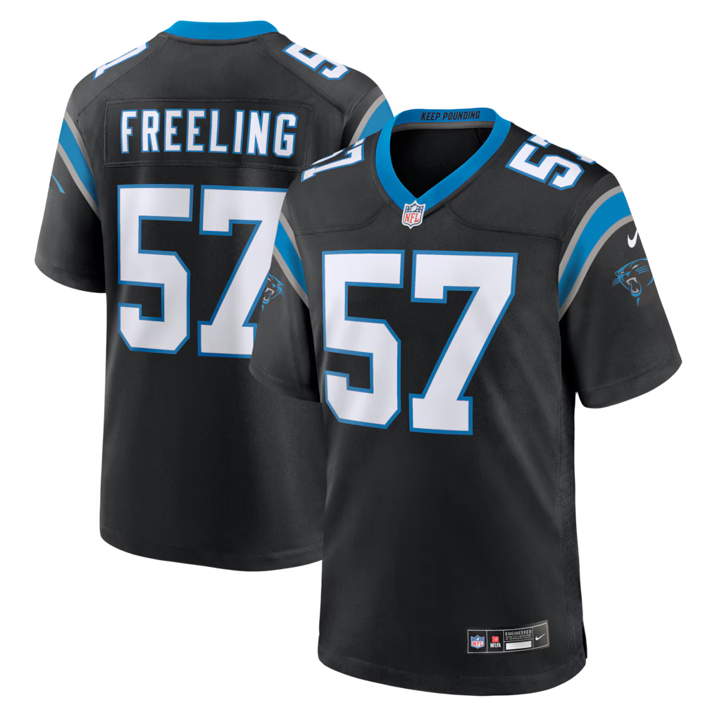 Monroe Freeling Carolina Panthers 2026 NFL Draft First Round Pick No. 19 Jersey - Black
