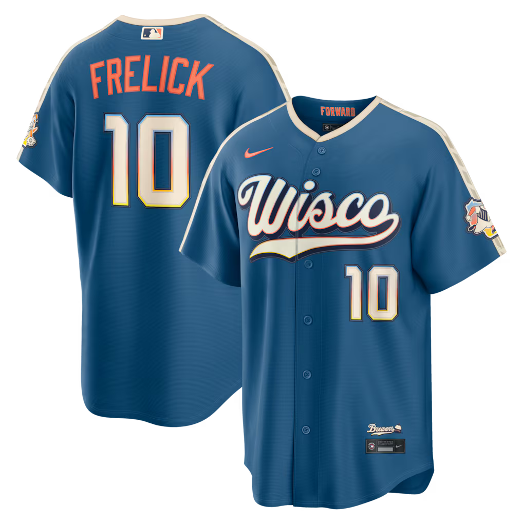 Sal Frelick Milwaukee Brewers 2026 City Connect Stadium Jersey - Mineral Blue