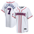 Sandy Alcantara Dominican Republic Baseball 2026 World Baseball Classic Home Stadium Jersey - White